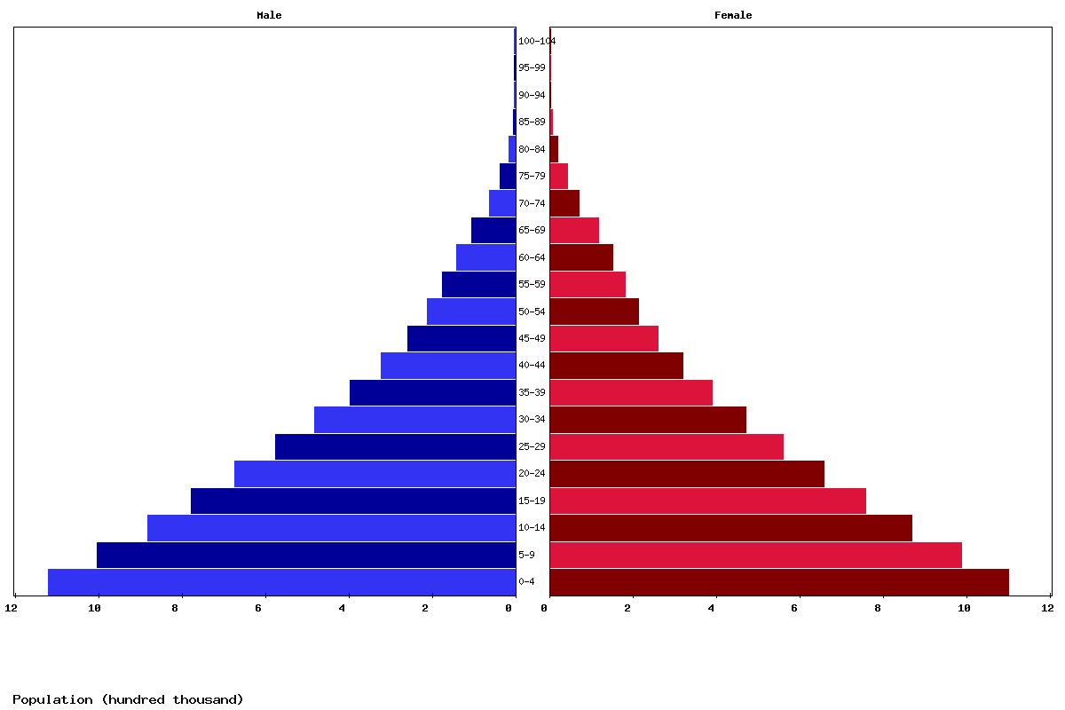 Guinea Age structure and Population pyramid