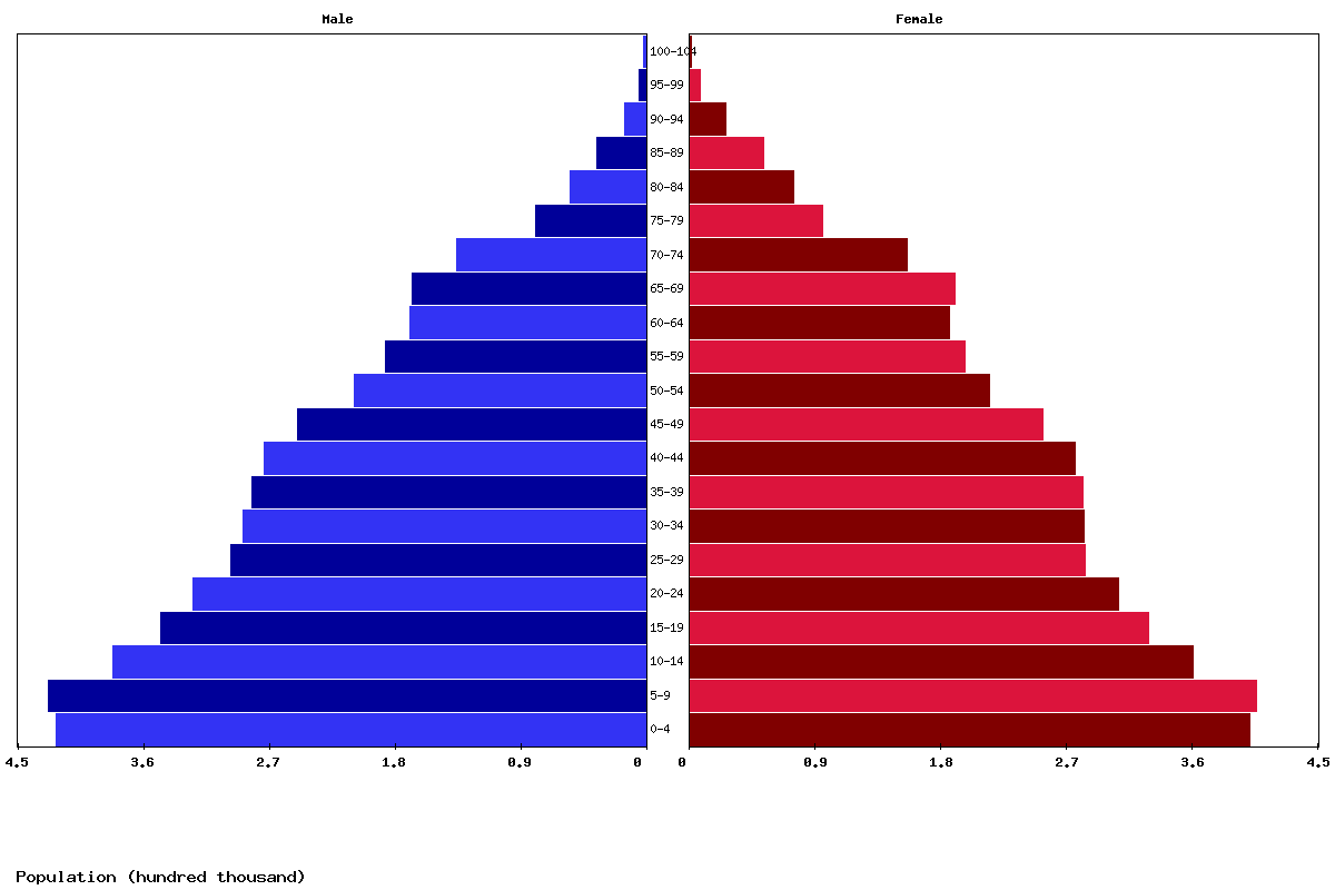 Israel Age structure and Population pyramid