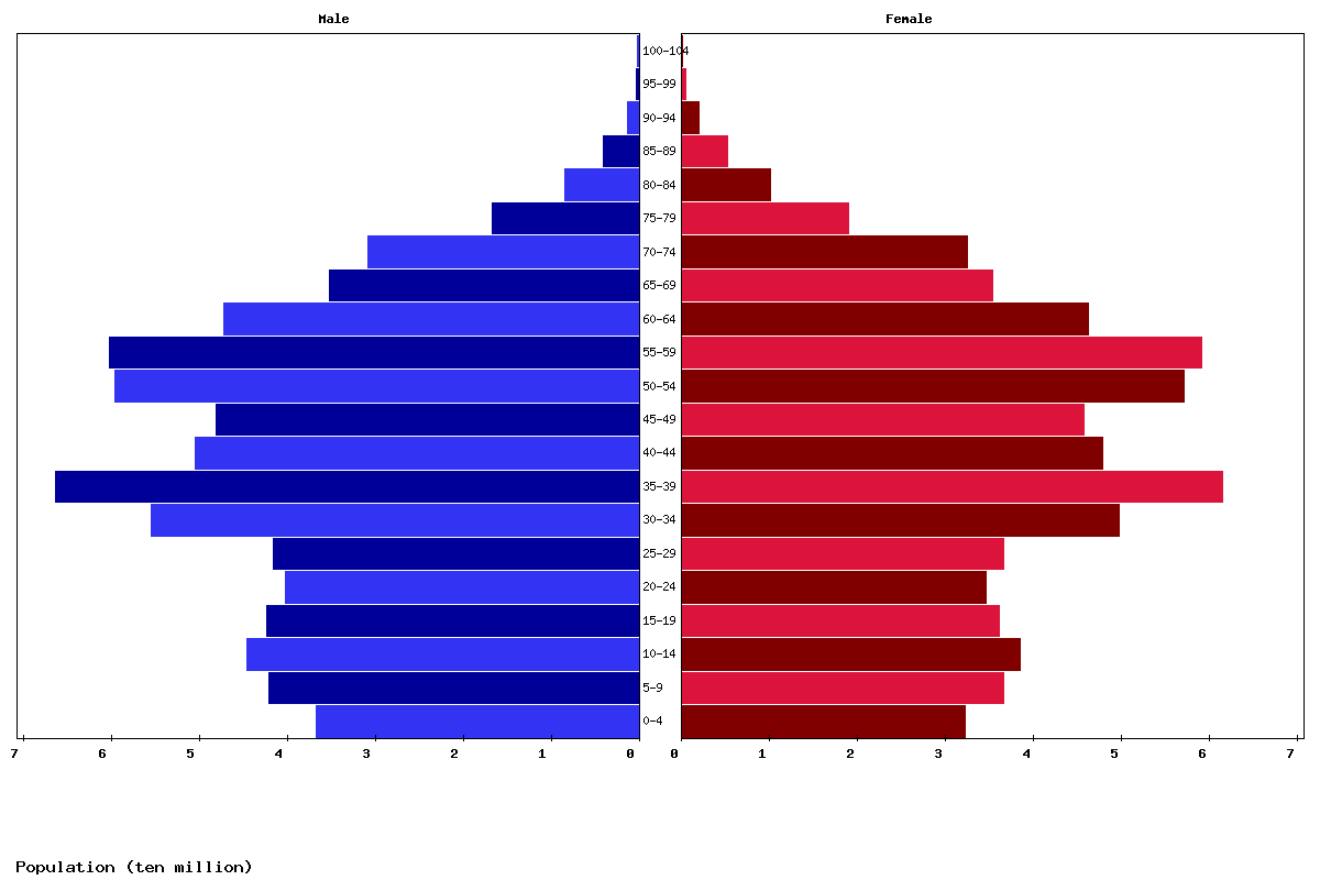 China Age structure and Population pyramid