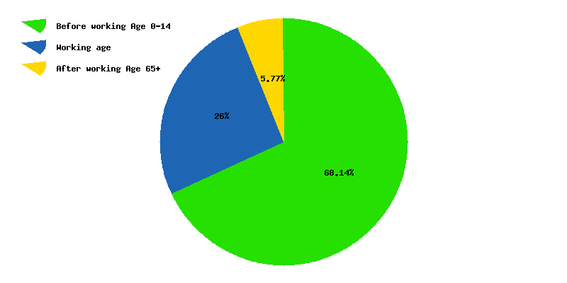 Chart working age in Iraq