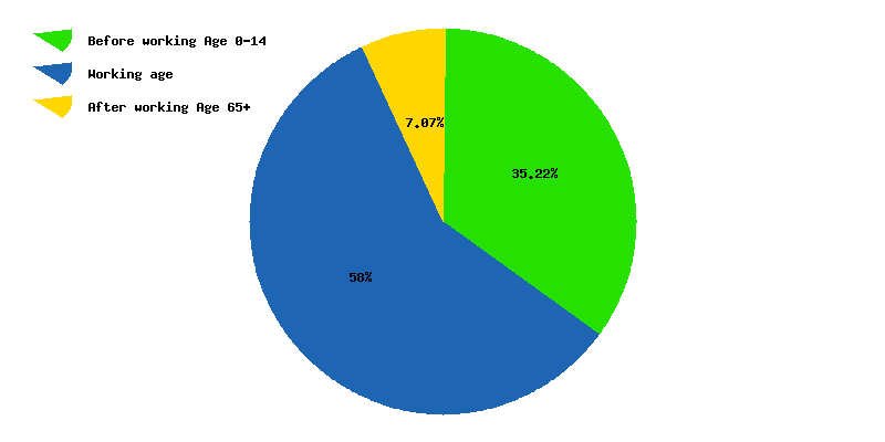 Chart working age in Saudi Arabia